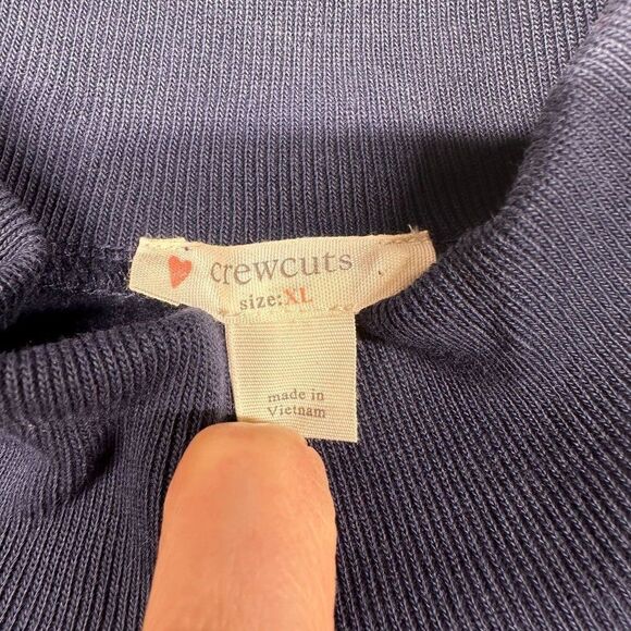 Crewcuts Navy Star Sweatshirt Silver Glitter Stars Girls Size XL - Picture 5 of 6